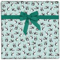 Papel de embrulho CENTRAL 23 verde, 6 folhas, pandas de aniversário Papel de embrulho CENTRAL 23 verde, 6 folhas, pandas de aniversário
