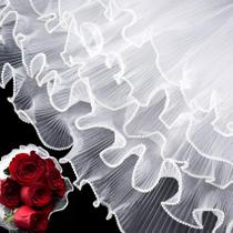 Papel de embrulho de flores Joez Wonderful 8m Pearl Edge White Mesh
