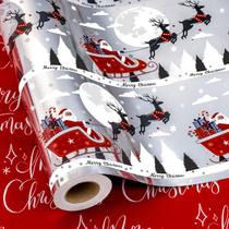 Papel de embrulho de Natal MAYPLUSS 43x1006 cm Folha metálica Papel de embrulho de Natal MAYPLUSS 43x1006 cm Folha metálica