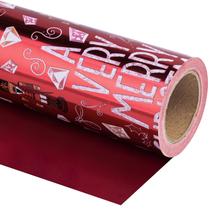 Papel de embrulho de Natal reversível WRAPAHOLIC 76cm Papel de embrulho de Natal reversível WRAPAHOLIC 76cm