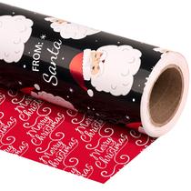 Papel de embrulho de Natal WRAPAHOLIC 76cm x 10m reversível Papel de embrulho de Natal WRAPAHOLIC 76cm x 10m reversível