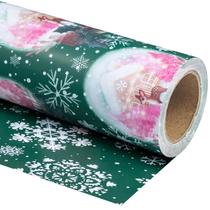 Papel de embrulho de Natal WRAPAHOLIC 76cm x 30m reversível Papel de embrulho de Natal WRAPAHOLIC 76cm x 30m reversível