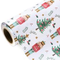 Papel de embrulho de Natal WRAPAHOLIC Jumbo Nutcracker 7,62m
