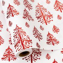 Papel de embrulho Flyhill Kraft 43x1000cm Gold 3D Pine Tree