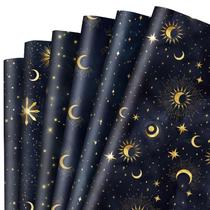 Papel de embrulho Galaxy de 12 folhas Black Night Sky 50x70cm
