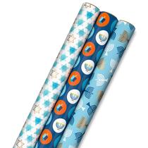 Papel de embrulho Hallmark Tree of Life Hanukkah 3 Rolls 120m² Papel de embrulho Hallmark Tree of Life Hanukkah 3 Rolls 120m²