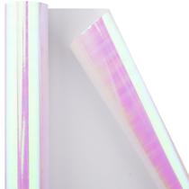 Papel de embrulho holográfico Burymento Pink Glitter 43cm x 10m