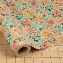 Papel de embrulho MAYPLUSS Colorful Floral Kraft 43cm x 10m Papel de embrulho MAYPLUSS Colorful Floral Kraft 43cm x 10m