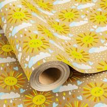 Papel de embrulho MAYPLUSS Kraft Baby Shower Sunshine 17x10m Papel de embrulho MAYPLUSS Kraft Baby Shower Sunshine 17x10m