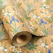 Papel de embrulho MAYPLUSS Kraft Floral 43cm x 10m Papel de embrulho MAYPLUSS Kraft Floral 43cm x 10m