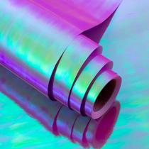 Papel de embrulho MAYPLUSS roxo holográfico iridescente 5m²