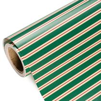 Papel de embrulho WRAPAHOLIC 43x1005 cm Listra Verde Vermelha Papel de embrulho WRAPAHOLIC 43x1005 cm Listra Verde Vermelha