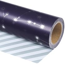 Papel de embrulho WRAPAHOLIC Reversível Constellation 43cm x 10m