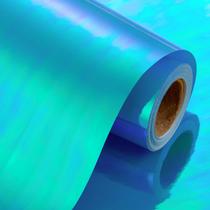 Papel de embrulho Yarcony Metallic Iridescent Blue 43cm x 10m Papel de embrulho Yarcony Metallic Iridescent Blue 43cm x 10m