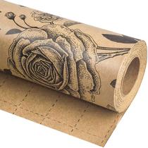 Papel de embrulho YXTII Flower Gift Wrap 17 cm x 15 m Papel de embrulho YXTII Flower Gift Wrap 17 cm x 15 m