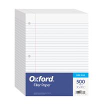Papel de enchimento Oxford 3 Hole Punch, 500 folhas de largura, pautado