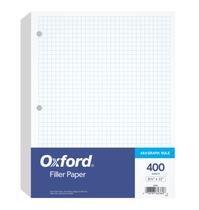 Papel de enchimento Oxford 4x4 Graph Rule 21,59x27,94 cm 400 folhas
