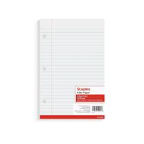 Papel de enchimento Staples College Ruled 5,5 x 8,5" 300 folhas