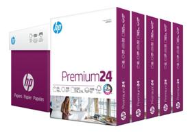 Papel de impressora HP Premium 24 libras 8,5 x 11 2500 folhas, estojo de 5 resmas