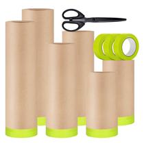 Papel de máscara YUNXIHUI Automotive Paint com fita de 6 rolos Papel de máscara YUNXIHUI Automotive Paint com fita de 6 rolos