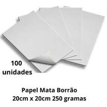 Papel de Mata Borrão 250g 20 Cm X 20 Cm 100 Folhas