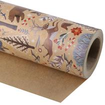Papel de Natal Kraft WRAPAHOLIC para embrulho de presente, 43 x 10 m, mini rolo Papel de Natal Kraft WRAPAHOLIC para embrulho de presente, 43 x 10 m, mini rolo