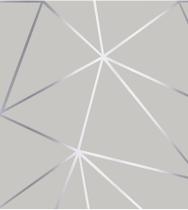 Papel de Parede 10 Metros Geométrico Mescla Silver para Quarto e Sala