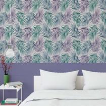 Papel de Parede 12M Adesivo Folha Palmeira colorido Estilo Flor Jardim Moderno Decorativo