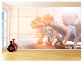 Papel De Parede 3D Academia Exercício Exercício Funcional 3,5M Aca28