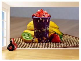 Papel De Parede 3D Alimentos Açai No Copo Frutas 3,5M Al439