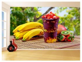Papel De Parede 3D Alimentos Açai No Copo Frutas 3,5M Al448