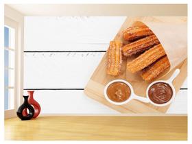 Papel De Parede 3D Alimentos Churros Recheados 3,5M Al346