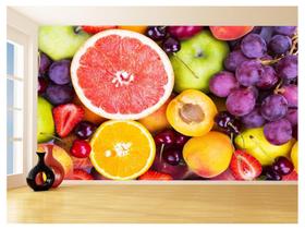 Papel De Parede 3D Alimentos Frutas Coloridas 3,5M Al414