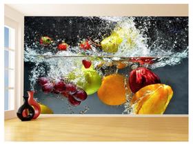 Papel De Parede 3D Alimentos Frutas Coloridas 3,5M Al416