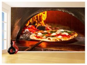 Papel De Parede 3D Alimentos Pizza Receita Sabor 3,5M Al452 - Você Decora