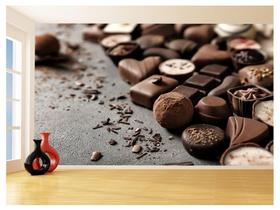 Papel De Parede 3D Alimentos Trufa Bombom Choco 3,5M Al388