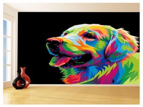 Papel De Parede 3D Animais Cachorro Golden Arte 3,5M Anm366