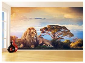 Papel De Parede 3D Animais Leão África Safari 3,5M Anm455