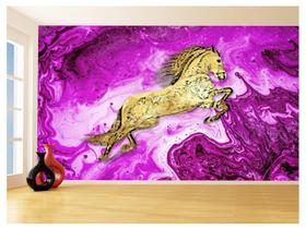 Papel De Parede 3D Animais Pop Art Cavalo Cores 3,5M Pxa305