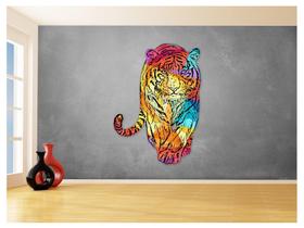 Papel De Parede 3D Animais Pop Art Tigre Felino 3,5M Pxa139