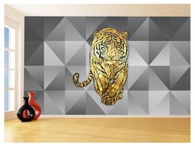 Papel De Parede 3D Animais Pop Art Tigre Felino 3,5M Pxa150