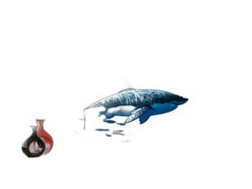 Papel De Parede 3D Animais Tubarão Cardume Mar 3,5M Anm554