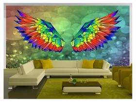 Papel De Parede 3D Arte Asas Selfie Insta Cores 3,5M Tra275 Papel De Parede 3D Arte Asas Selfie Insta Cores 3,5M Tra275