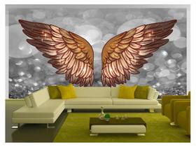 Papel De Parede 3D Arte Asas Selfie Insta Cores 3,5M Tra299