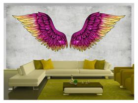 Papel De Parede 3D Arte Asas Selfie Insta Cores 3,5M Tra375