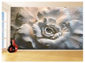 Papel De Parede 3D Arte Flor Escultura Pétalas 3,5M Tra143