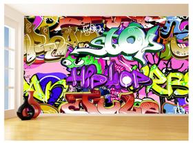 Papel De Parede 3D Arte Graffiti Mural Grafite 3,5M Tra138
