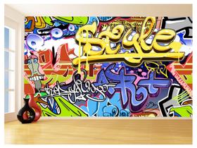 Papel De Parede 3D Arte Graffiti Mural Grafite 3,5M Tra49