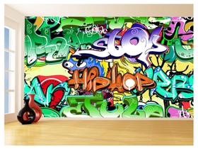 Papel De Parede 3D Arte Graffiti Mural Grafite 3,5M Tra71 - Você Decora