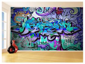 Papel De Parede 3D Arte Graffiti Mural Grafite 3,5M Tra77 - Você Decora